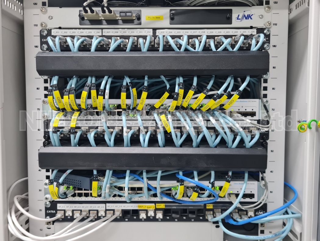การจัดการสายเคเบิลเครือข่ายที่สภากาชาดไทย ภาคทุ่งสง | Network cabling management at the Thai Red Cross Society, Tungsong